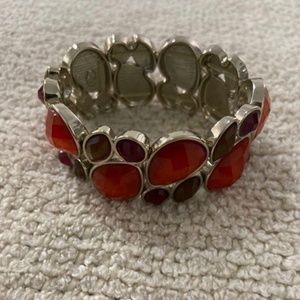 Multi-Colored Stone Elastic Bracelet